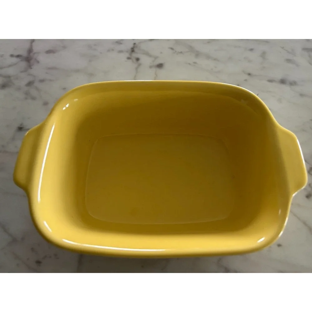 Vintage Kitchen Pfaltzgraff Casserole Baking Dish 16oz 80s Mustard Yellow Mcm